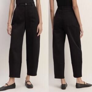 Everlane The Utility Barrel Pant Jeans in Washed Black Denim Pants, size 4